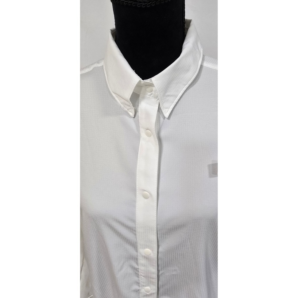 Columbia women XL PFG Tamiami II long sleeve shirt white gorpcore hiking outdoor - Picture 5 of 9
